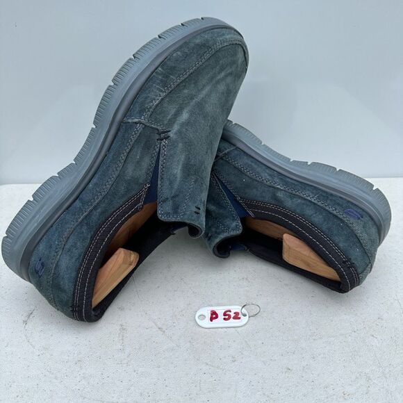 Skechers Mens Expected Avillo Blue Relaxed-Fit Memory Foam Size 11 - Picture 1 of 8